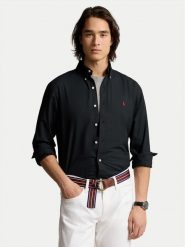 Polo Ralph Lauren Koszula 710928255006 Czarny Custom Fit. Czarne koszule Polo Ralph Lauren, m, bez wzorów, z bawełny, bez kołnierzyka, bez ramiączek. Za 649.99 zł.
