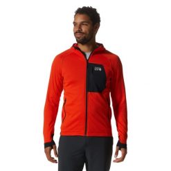 Polar z kapturem zapinany na zamek Mountain Hardwear Polartec® Power Grid. Brązowe bluzy z polaru MOUNTAIN HARDWEAR, xl, bez wzorów, z polaru, z kapturem. Za 659.65 zł.