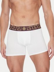 Versace Bokserki AU10028 Biały. Białe bokserki VERSACE, l, bez wzorów, z bawełny. Za 179.99 zł.