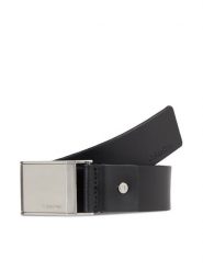 Calvin Klein Pasek Męski Adj Beveled Plaque K50K510950 Czarny. Czarne paski CALVIN KLEIN, bez wzorów, ze skóry. Za 299.99 zł.