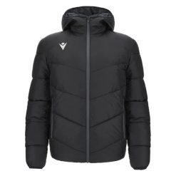 Kurtka puchowa Macron Arctic. Czarne kurtki Macron, xl, bez wzorów, z gumy, z kapturem. Za 425.60 zł.