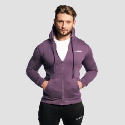 Bluza męska fitness z kapturem i zamkiem Zipper Obsidian. Czarne bluzy z kapturem GYMBEAM, m, bez wzorów, z bawełny, z kapturem. Za 109.90 zł.