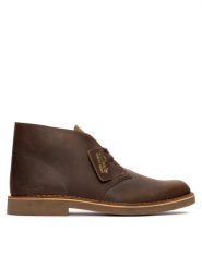 Clarks Trzewiki Desert Bt Evo Brązowy. Brązowe botki sznurowane Clarks, bez wzorów, ze skóry, bez obcasa, bez zapięcia. Za 629.99 zł.