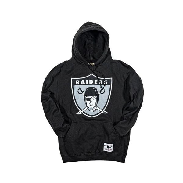 Bluza z kapturem nfl Oakland Raiders. Czarne bluzy Mitchell & Ness, l, bez wzorów, z kapturem. Za 336.50 zł.