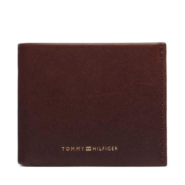 Portfel Tommy Hilfiger. Brązowe portfele Tommy Hilfiger, bez wzorów. Za 249.99 zł.