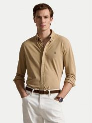 Polo Ralph Lauren Koszula 710654408503 Beżowy ciemny Regular Fit. Brązowe koszule Polo Ralph Lauren, m, bez wzorów, z bawełny, bez kołnierzyka, bez ramiączek. Za 639.99 zł.