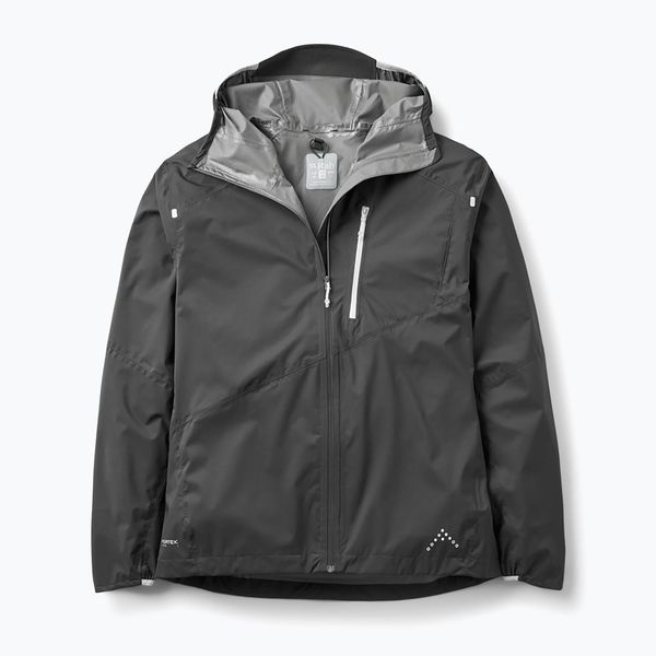 Kurtka przeciwdeszczowa męska Rab Downpour Trail Light. Szare kurtki RAB, l, bez wzorów, bez kaptura. Za 729.99 zł.