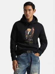 Polo Ralph Lauren Bluza 710P08096001 Czarny Regular Fit. Czarne bluzy Polo Ralph Lauren, l, bez wzorów, z bawełny, bez kaptura. Za 1,199.00 zł.