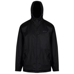 Kurtka Kieszonkowa Wodoodporna Męska + Worek Pack It III. Czarne kurtki Regatta, m, bez wzorów, bez kaptura. Za 157.99 zł.