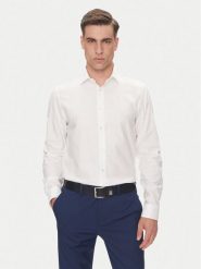 Calvin Klein Koszula LV019EU021 Biały Regular Fit. Białe koszule CALVIN KLEIN, m, bez wzorów, z bawełny, bez kołnierzyka, bez ramiączek. Za 399.99 zł.