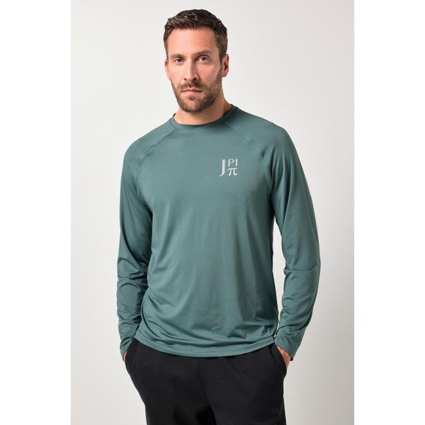 Męska koszulka funkcyjna FLEXNAMIC® do fitness długi rękaw szybkoschnąca. Zielone bluzki z długim rękawem JAY-PI, m, bez wzorów, z elastanu, bez kołnierzyka, bez ramiączek. Za 199.99 zł.