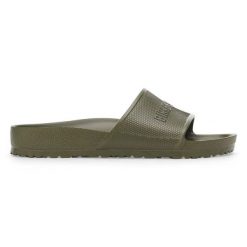 Klapki Birkenstock Barbados Eva 1028566 zielone. Zielone klapki z materiału. Za 335.93 zł.