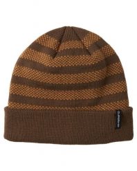 Czapka z mankietem dla Mężczyzn CALM SEAS Brązowy. Brązowe czapki z daszkiem Quiksilver, bez wzorów, z materiału. Za 129.00 zł.