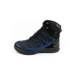 Buty trekkingowe męskie Salomon Woodsen 2. Czarne buty trekkingowe Salomon, bez wzorów, z materiału, za kostkę, bez zapięcia, trekkingowe. Za 577.00 zł.