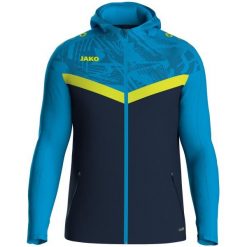 Bluza dresowa z kapturem zapinana na zamek Jako Iconic. Niebieskie bluzy z kapturem JAKO, s, bez wzorów, z dresówki, z kapturem. Za 278.10 zł.