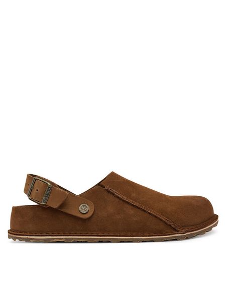 Birkenstock Sandały Lutry Premium 1030187 Brązowy. Brązowe sandały Birkenstock, ze skóry, bez zapięcia. Za 638.99 zł.