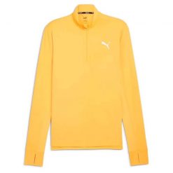 Bluza Puma Run Favorite Z Zamkiem 1/4 M Dorosłych. Żółte bluzy bez kaptura Puma, m, bez wzorów, z elastanu, bez kaptura. Za 186.99 zł.