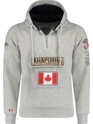 ANAPURNA Bluza "Gymana" w kolorze szarym rozmiar: M. Szare bluzy ANAPURNA, m, z aplikacjami, z bawełny, bez kaptura. Za 92.86 zł.