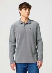 WRANGLER MĘSKA KOSZULKA LS REFINED POLO BLACK 112357204 W8F3011936. Czarne koszulki polo Wrangler, m, bez wzorów, bez kołnierzyka, bez ramiączek. Za 89.99 zł.