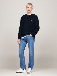 TOMMY JEANS Bluza w kolorze czarnym rozmiar: XXL. Czarne bluzy Tommy Jeans, xxl, bez wzorów, z bawełny, bez kaptura. Za 283.08 zł.