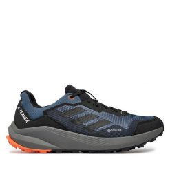 Buty do biegania adidas. Niebieskie buty do biegania Adidas, bez wzorów, z gore-texu, bez zapięcia, do biegania, adidas terrex, gore-tex. Za 399.99 zł.
