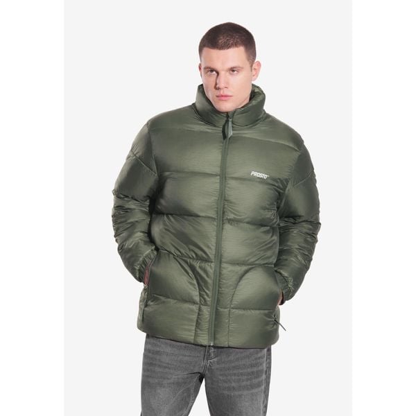 Kurtka turystyczna męska Prosto Puffer Void-9 zimowa. Zielone kurtki Prosto., na zimę, m, bez wzorów, bez kaptura. Za 494.99 zł.