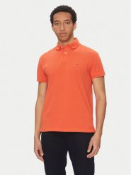 Tommy Hilfiger Polo 1985 MW0MW17770 Pomarańczowy Regular Fit. Brązowe koszulki polo Tommy Hilfiger, m, bez wzorów, z bawełny, bez kołnierzyka, bez ramiączek. Za 279.99 zł.