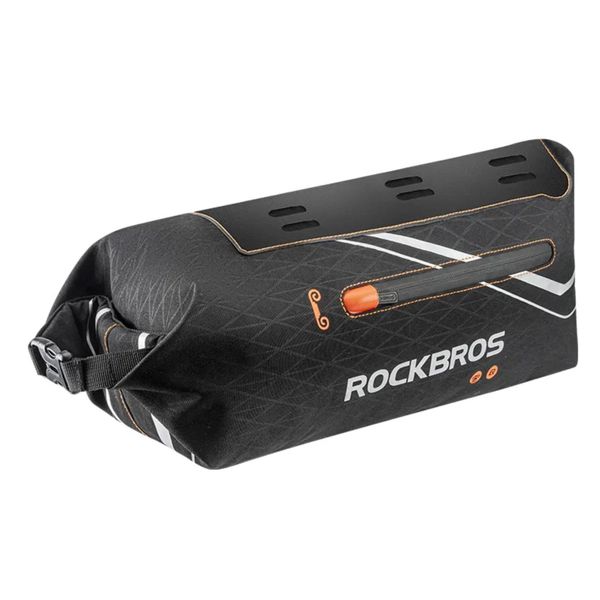 Torebka na ramę rowerową Rockbros 30120016001 zwijana. Białe torby na ramię ROCKBROS, bez wzorów, z materiału, na ramię, duże, bez dodatków. Za 108.00 zł.