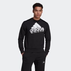 Bluza męska Adidas Gym & Pilates. Białe bluzy Adidas, m, bez wzorów, z bawełny, bez kaptura. Za 269.99 zł.