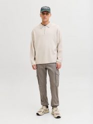Jack & Jones Bojówki "Paul" w kolorze beżowym rozmiar: W33/L32. Brązowe joggery i bojówki Jack & Jones, l, bez wzorów. Za 118.56 zł.