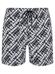 DKNY Szorty kąpielowe w kolorze czarno-białym rozmiar: M. Białe kąpielówki DKNY, m, bez wzorów, z materiału. Za 94.95 zł.