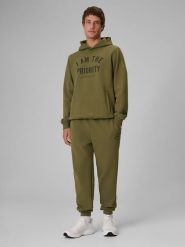 4F Spodnie dresowe joggery męskie - khaki XXL. Brązowe spodnie materiałowe 4F, na co dzień, m, bez wzorów, z dresówki, klasyczne. Za 179.99 zł.
