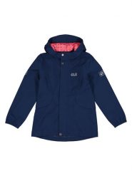 Jack Wolfskin Kurtka przeciwdeszczowa "Rock Town" w kolorze granatowym rozmiar: 164. Niebieskie kurtki outdoor i hardshell Jack Wolfskin, bez wzorów, bez kaptura. Za 166.10 zł.