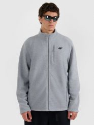 4F Polar regular ze stójką męski - szary L. Szare bluzy z polaru 4F, l, bez wzorów, z polaru, bez kaptura. Za 129.99 zł.