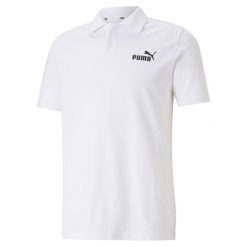 Koszulka sportowa męska Puma Ess Pique. Białe t-shirty sportowe Puma, bez wzorów, bez ramiączek, na golfa. Za 99.00 zł.