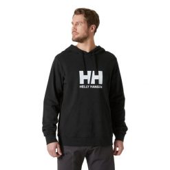 Bluza z kapturem Helly Hansen HH Logo 2.0. Czarne bluzy Helly Hansen, m, bez wzorów, z bawełny, z kapturem. W wyprzedaży za 282.25 zł.