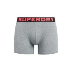 Bokserki Superdry Essential (x3). Szare bokserki Superdry, m, bez wzorów, z bawełny. Za 182.45 zł.