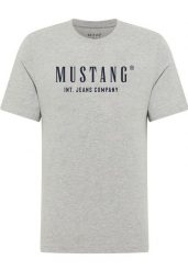 Męski T-Shirt Mustang Style Alex Mid Grey Mélange 1017991 4140. Szare t-shirty Mustang, m, bez wzorów, bez kołnierzyka, bez ramiączek. Za 79.99 zł.