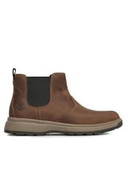 Timberland Sztyblety Atwells Ave Chelsea TB0A5R8Z2541 Brązowy. Brązowe botki sznurowane Timberland, bez wzorów, z nubiku, bez obcasa, bez zapięcia. Za 549.99 zł.
