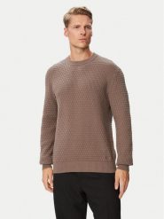 HUGO Sweter Sylas 50570271 Brązowy Regular Fit. Brązowe swetry rozpinane Hugo, m, bez wzorów, z bawełny, bez kołnierzyka, bez ramiączek. Za 629.99 zł.