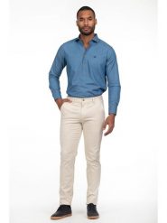 The Time of Bocha Spodnie chino w kolorze kremowym rozmiar: 48. Brązowe eleganckie spodnie The Time of Bocha, na co dzień. Za 173.99 zł.