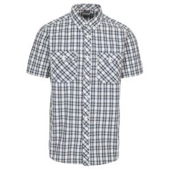 Trespass Baileysbridge - Męska koszula codzienna w kratkę o północy. Niebieskie koszule Trespass, m, bez wzorów, bez kołnierzyka, bez ramiączek. Za 248.99 zł.