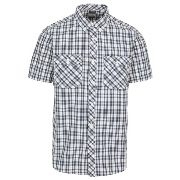 Trespass Baileysbridge - Męska koszula codzienna w kratkę o północy. Niebieskie koszule Trespass, m, bez wzorów, bez kołnierzyka, bez ramiączek. Za 248.99 zł.