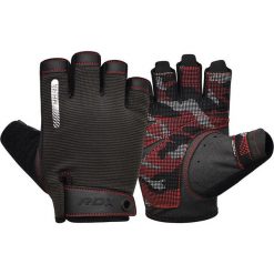 Rękawiczki gimnastyczne T2 - Half Finger - Czerwony – M. Czerwone rękawiczki RDX SPORTS, bez wzorów, z bawełny. Za 317.85 zł.