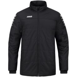 Kurtka puchowa Jako Team. Czarne kurtki JAKO, xl, bez wzorów, z materiału, z kapturem. Za 483.75 zł.