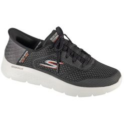 Buty sportowe Sneakersy męskie, Slip-Ins: GO WALK Flex - New World. Czarne buty sportowe casual Skechers, bez wzorów, bez zapięcia. Za 329.99 zł.