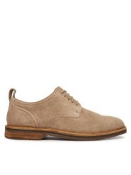 Clarks Półbuty Aldwin Lace 26186449 Szary. Szare eleganckie półbuty Clarks, bez wzorów, ze skóry, bez obcasa, bez zapięcia. Za 469.99 zł.