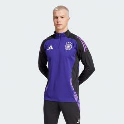 Bluza Germany Tiro 24 Competition Training. Fioletowe kurtki treningowe Adidas, l, bez wzorów, z materiału, bez kaptura, do piłki nożnej. W wyprzedaży za 284.50 zł.