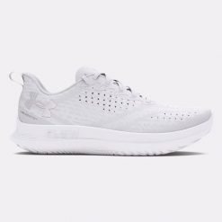 Buty do biegania męskie Under Armour Velociti 4 white/white/white. Białe buty do biegania Under Armour, bez wzorów, bez zapięcia, do biegania. Za 369.99 zł.