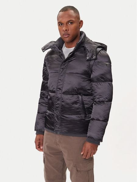 Guess Kurtka zimowa M5BL2L WGZF2 Szary Regular Fit. Szare kurtki Guess, na zimę, l, z aplikacjami, z syntetyku, bez kaptura. Za 579.99 zł.